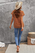 Ruffled Sleeve Swiss Dot T-Shirts